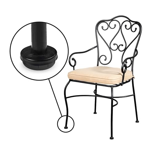Slipstick Gorilla Outdoor 1-1/2 Inch Patio Chair Leg Caps for Wrought Iron Furniture (8 Pack) Floor Protecting Replacement Feet Glides for Metal Tables and Chairs, Nylon Sliders