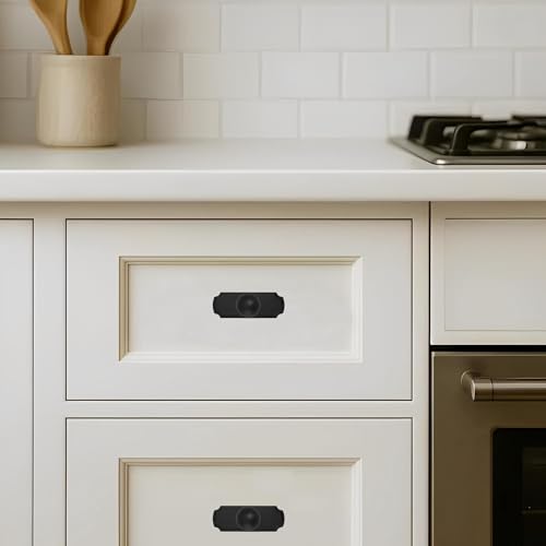 khtumeware 10-Pack Heavy Duty Solid Backplate for Cabinet Knobs Matte Black Drawer Knobs with Backplate Suitable for Dresser and Kitchen Cabinet Hardware. - color: Matte Black