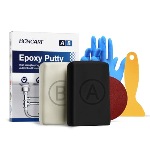 Boncart High Strength AB Epoxy Putty, 200g Steel Reinforced Repair Filler - color: 200g, Black