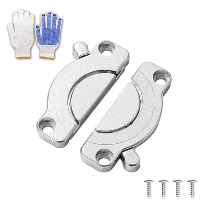 1 Pcs Zinc Alloy Table Buckle Connectors Heavy Duty Table Top Connector Latch, Secure Table Board Locking Hardware Kit, Universal Desk,Table Stabilizer DIY Furniture Dining (with Screws) - style: 1 Pcs