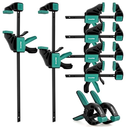 GRENPRO 8-Pack Bar Clamps for Woodworking, 12" and 6" Bar Clamps