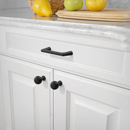Amerdeco 10 Pack Matte Black Cabinet Pulls 3" - color: Matte Black, size: 3" hole center