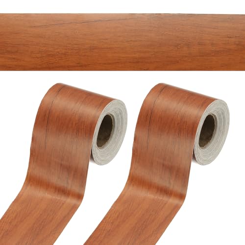 PATIKIL 2 Inch x 66ft Wood Grain Repair Tape, Self Adhesive Realistic Textured Repair Tape Patch for Floor Door Table Cabinets Desk, Light Brown - color: Light Brown