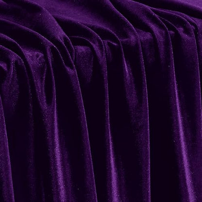 KKJIAF 5 Yard Dark Purple Stretch Velvet Fabric 60" Wide for DIY Crafts - color: Dark Purple, size: 5 Yard
