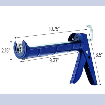 Bates- Caulking Silicone Gun, 10:1 Thrust Ratio, Hand Caulking Guns, No Drip - color: Deep Navy Blue, size: 1 Pack