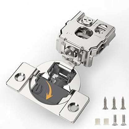 [Closing Speed Control] 2 Pack 1 Inch Overlay Soft Close Hinges - color: 2 Pieces, size: 1 Inch