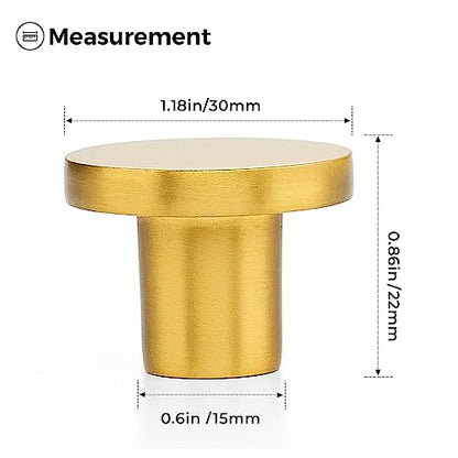 Ravinte Cabinet Knobs, 10 Pack Gold Dresser Drawer Pulls, 1-1/5 Inch - color: Gold