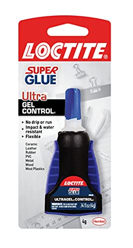 Loctite Super Glue Ultra Gel Control, Clear, 0.14 fl oz Bottle, 1 Pack - Superglue for Plastic, Wood, Metal, Crafts & Repair, Cyanoacrylate Adhesive Instant Glue, Quick Dry - size: 1 Pack, style: Ultra Gel Control