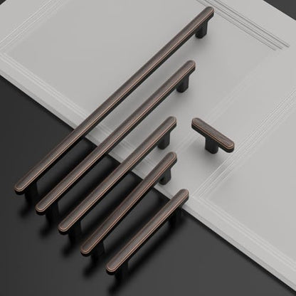 Asidrama 10 Pack 5 Inch(128mm) Oil Rubbed Bronze Kitchen Cabinet Handles, Cabinet Pulls Kitchen Cabinet Hardware for Cupboard Drawer Pulls - color: Oil Rubbed Bronze, size: 5" Hole Center, style: 10 Pack