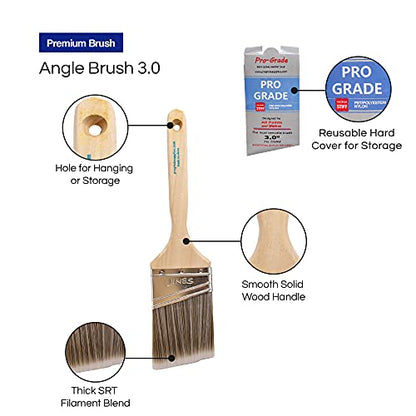 Pro Grade Angle Paint Brushes, Paint Brush Set for Trim & Walls, 5 Pc