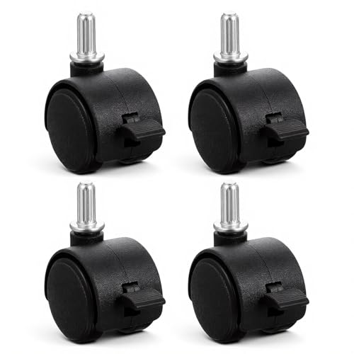 4Pcs 1 Inch Swivel Caster Wheels, Locking Casters Heavy Duty
