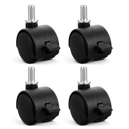 4Pcs 1 Inch Swivel Caster Wheels, Locking Casters Heavy Duty