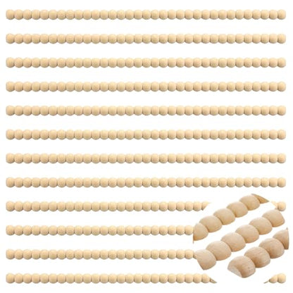 Nuanchu 12 Pcs Decorative Beaded Wood Trim Molding 15.75 Inch,11 mm - size: 11 mm
