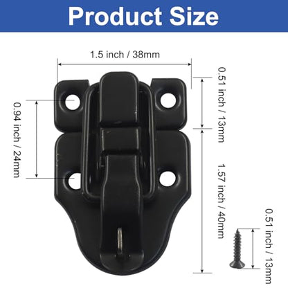 2-Pack Metal Toggle Latch, Black - color: Black