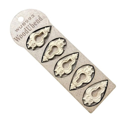 WoodUbend WUB0993 Keyhole Appliques - Heat Bendable & Flexible Wood Onlays 4.7x2.5cm - DIY Craft, Furniture & Home Decor - Easy to Apply & Paint - Versatile, Reusable & Decorative Decals (5 Pack) - size: WUB0993