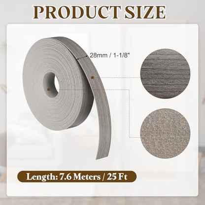 uxcell 1-1/8 Inchx25ft Wood Veneer Edge Banding Pre-Glued Flexible - size: 1-1/8 Inch x 25ft