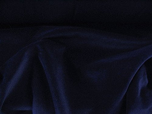 SyFabrics 100% Cotton Velvet Fabric 56 inches Wide Navy Blue