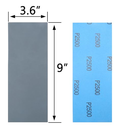 30Pcs 9 x 3.6 Inchs 2500 Grit Wet and Dry Handmade Universal Sanding Sheets, Suitable for Woodworking Furniture/Automobiles/Metal/Lacquer Polishing Sandpaper - style: 2500 Grit
