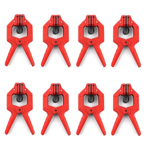 Heavy Duty Edge Band Spring Clamp Set of 8Pcs for Woodworking Strap Clamps Bandy Miter Home Improvement Grip Edge Hand Tools,Shelving,Cabinet,Plywood,Molding,Trim,Pool