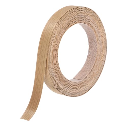 uxcell 0.6" x26 ft Veneer Edge Banding, Pre-Glued Iron on, Cherry - color: Cherry, size: 0.6" x 26 ft