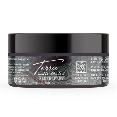 Dixie Belle Paint Company Terra Clay Paint - Elderberry (4oz) - color: Elderberry, size: 4 Fl Oz (Pack of 1)