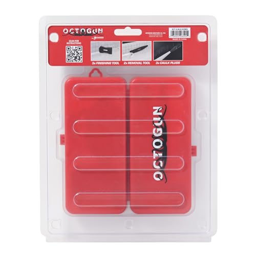 Newborn Octogun Caulking Kit – Smoothing & Scraping Tools | Includes 8 Accessories | Compatible with Octogun Series | Carrying Case for Storage
