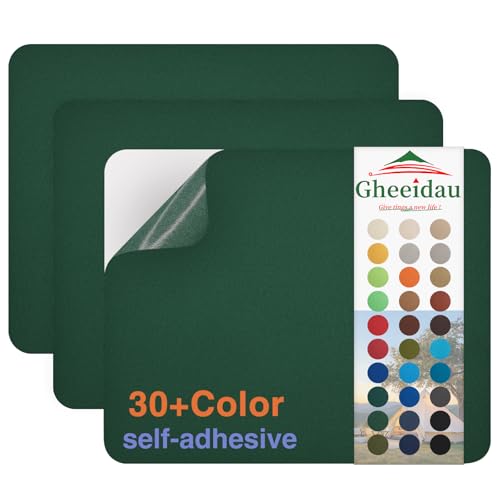Gheeidau Canvas Repair Patch 9×11 Inch 3Pcs Waterproof Self-Adhesive Fabric Repair Patch for Tents,Boat Cover,Pop Up Canopy,Patio,Bags,Car Seats,Sofas,Furniture Cover(Dark Green) - color: Dark Green