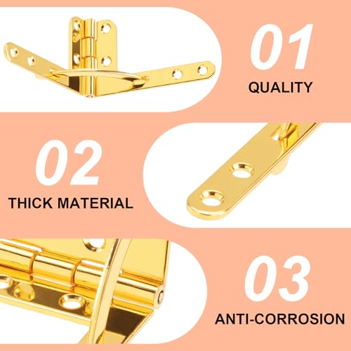 Joez Wonderful 8pcs Box Hinge Cigar Case, 1.69x1.69in, Gold