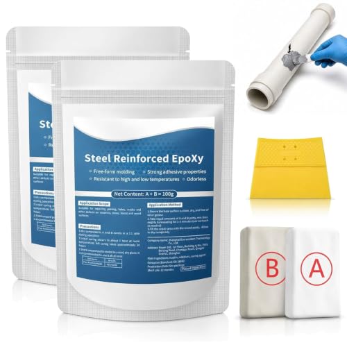 2PCS Strong Clay Iron Adhesive, 2026 New Waterproof Heat-Resistant Epoxy Putty Repair Kit, Steel Reinforced Epoxy Putty, Plastic Wood Ceramic, Easy Operation, Strong Adhesion