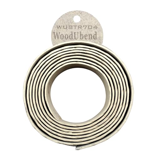WoodUBend TR704 Trim Diagonal Stripe 4.5x208x0.2 cm Heat Bendable & Flexible Wood Trims - DIY Craft, Furniture & Home Decor - Easy to Apply & Paint - Versatile, Reusable & Durable - size: 4.5x208x0.2 cm