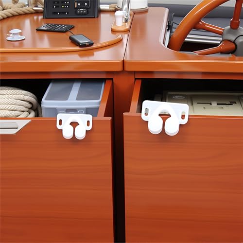 3Pcs White Marine Boat Ball Catch Door Cupboard Spring Back Plates Roller Latch Plastic Catches Cabinet Hardware, Cabinet and Furniture Door Catches