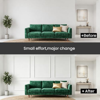 3 Sets Framed Premade Peel and Stick Wall Molding Kit – Pre-Cut Wainscoting Panels Set, Self-Adhesive Installation for Living Room, Bedroom Accent Wall Decor（63 * 39IN-39 * 28IN） - size: 63 * 39IN-39 * 28IN