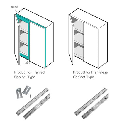 LONTAN 10 Pairs Soft Close Drawer Slides 18 Inch Heavy Duty Cabinet Rails - color: Silver-Soft Close, size: 18 Inch - Drawer Slide