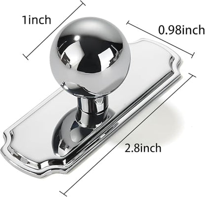 khtumeware 10-Pack Heavy Duty Solid Backplate for Cabinet Knobs Polished Chrome Drawer Knobs with Backplate Suitable for Dresser and Kitchen Cabinet Hardware. - color: Polished Chrome