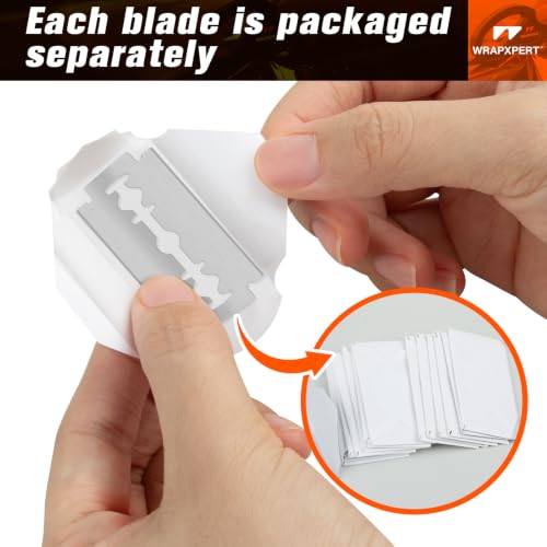 WRAPXPERT Wrapping Paper Cutter 4Pack (19 Blades), Vinyl Cutter Car Wrap Cutting Tool Snitty Safety Vinyl Film Cutter with Razor Blade for Window Tint, Car Wrap - size: 4 Pack