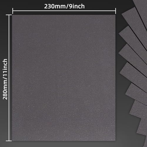 800 Grit Sand Paper, 9 x 11 Inch, 10 Pcs Wet Dry Sandpaper Sheets, Silicon Carbide for Wood, Metal, Automotive Sanding and Polishing, Waterproof and Durable - style: 800 Grit