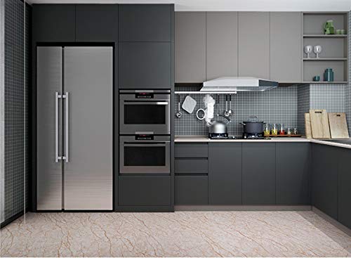 15.8" x400"Grey Wallpaper Self Adhesive Paper Film Peel and Stick Wallpaper - color: Dark Gray, size: 15.8" x 400"