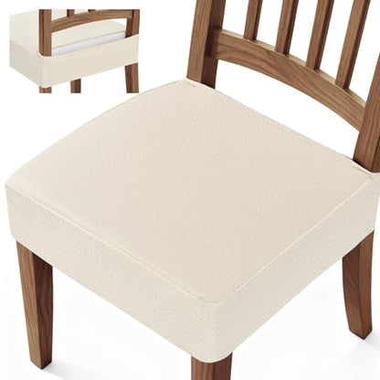 Songrey Waterproof Chair Covers for Dining Chairs, Set of 4, Beige - color: Beige