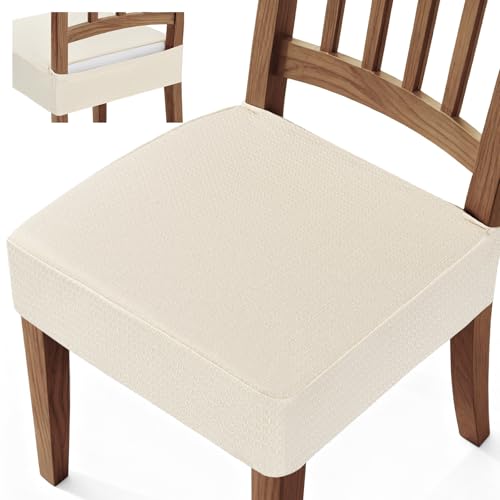 Songrey Waterproof Chair Covers for Dining Chairs, Set of 4, Beige - color: Beige