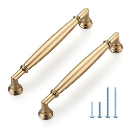 HOME EDIT Champagne Bronze Cabinet Handles 5 Inch Pulls 5 Pack - color: Champagne Bronze, size: 5 inches Hole Center