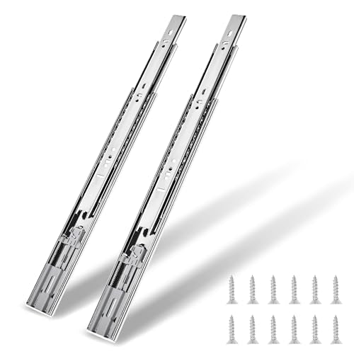 10 Pairs 16 inch Soft Close Drawer Slides Full Extension Heavy Duty Drawer Slides Ball Bearing Slides Rails for Dresser File Cabinet 100 LB Load Capacity - size: 16 Inch, style: Silver-10 Pair