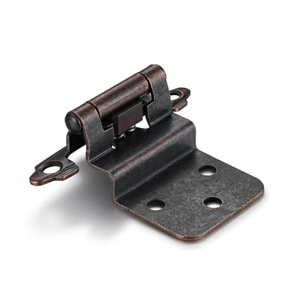 Oil Rubbed Bronze (Antique) Cabinet Hinges, 3/8” Inset, 4 Pack - color: Antique Copper, size: 3/8 Inch Inset