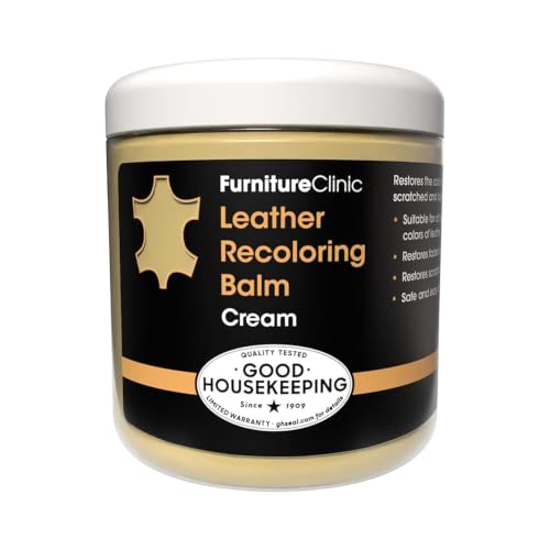 Furniture Clinic Leather Recoloring Balm, Cream Leather Dye - color: Cream, size: Balm