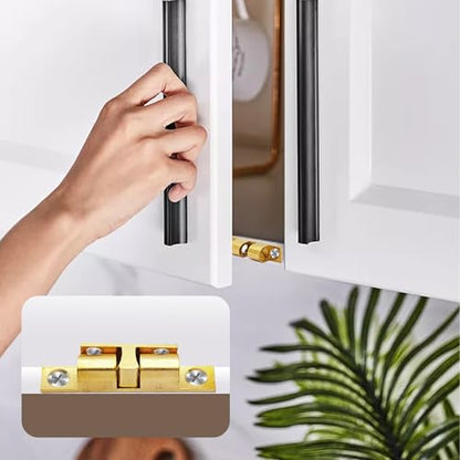 4PCS 60mm Double Ball Cabinet Catches, Bronze Roller Door Latch for Kitchen Cupboard Furniture Closet Quiet Close Design - size: 60mm
