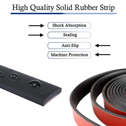 LSGCQ Neoprene Rubber Strips with Adhesive Backing Rubber Sheets - size: 1” Wide x 1/16" Thick x 20' Long