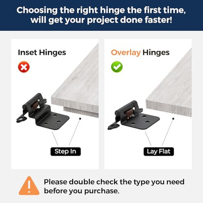 Ravinte Matte Black Cabinet Hinges, 1/2 Inch Overlay, 60 Pack (30 Pairs) - color: Black