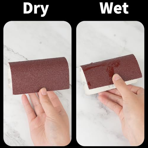 100 PCS 1/4 Sheet Sandpaper for Palm Sander 4.5" x 5.5" Sandpaper Sheets 60 Grit Hook and Loop Sandpaper Aluminum Oxide 1/4 Sandpaper Sheets Sanding Blocks for Metal, Woodworking (60 Grit) - size: 60 Grit