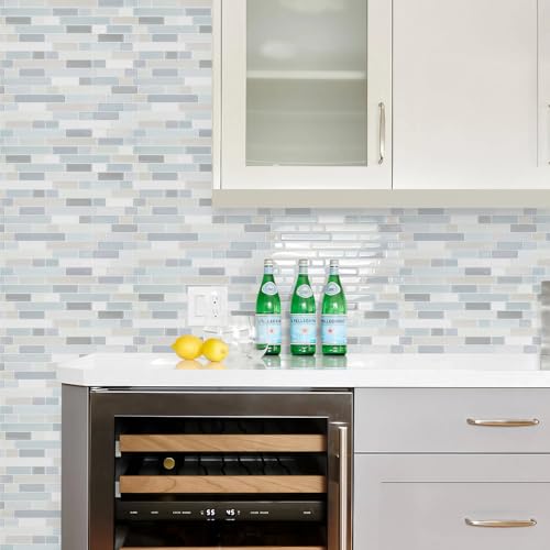 STICKGOO Thicker Peel and Stick Backsplash Tile for Kitchen and Bathroom - color: Multicolor