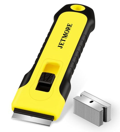 JETMORE Razor Blade Scraper with 15 Blades, Paint Scraper for Cleaning
