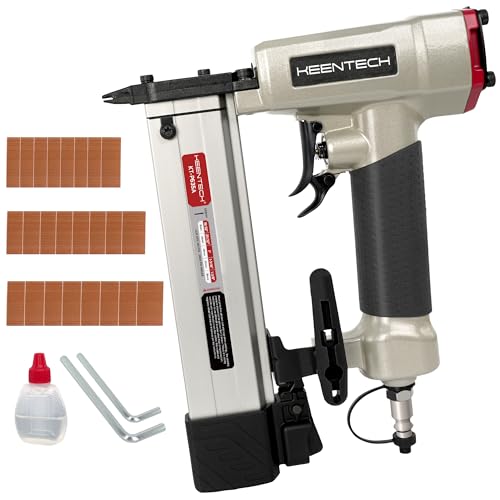 KEENTECH Pneumatic Pin Nailer 23 Gauge with 2,160 1/2" to 1-3/8" Pin Nails - color: Silver, size: Fit 1/2" to 1-3/8" Pin Nails